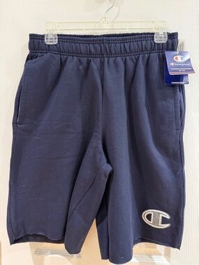 Champion Kids' Navy Athletic Shorts with Logo